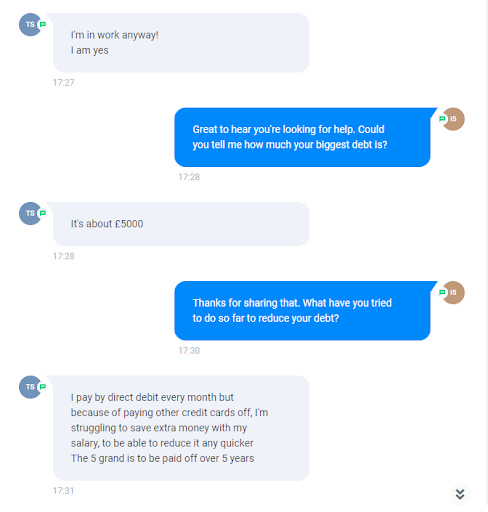 Q&A session with AI qualifying the prospect